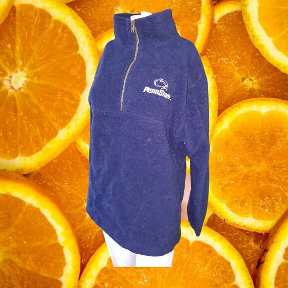 Penn State 1/4‎ Zip Combed Cotton Fleece with Drawstring Waist Size Small - Picture 1 of 8